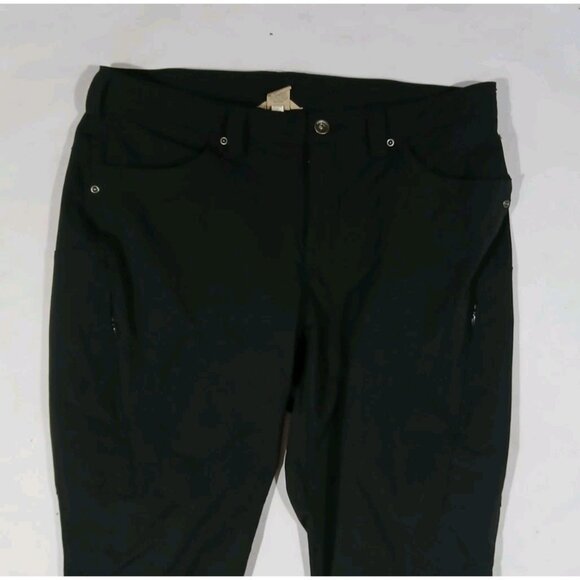 Duluth Trading Flexpedition Skinny Pants Size 14 Black Outdoors DWR Nylon - Picture 2 of 9